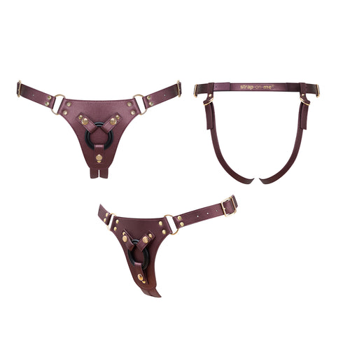 Generous Kunstleder-Harness färben Metallic Aubergine