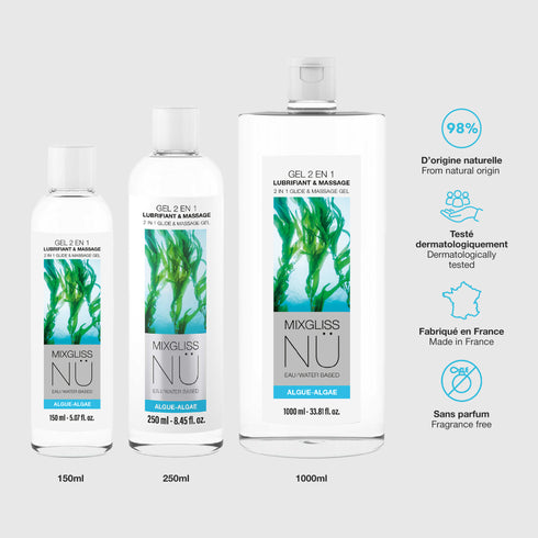 2 in 1 Gleitmittel & Massage Gel - Mixgliss NÜ Type Alge