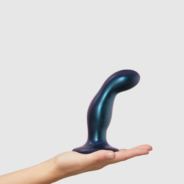 Snaky Dildo-Plug färben Blau Metallic