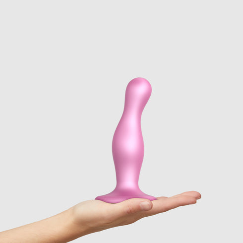Dildo-Plug P&G Punkt färben Hellrosa Metallic