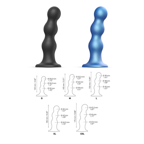 Dildo-Plug Balls färben Schwarz