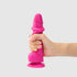 Realistischer Sliding Skin Dildo färben Fuchsienrot