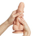 Realistischer Sliding Skin Dildo färben Vanille
