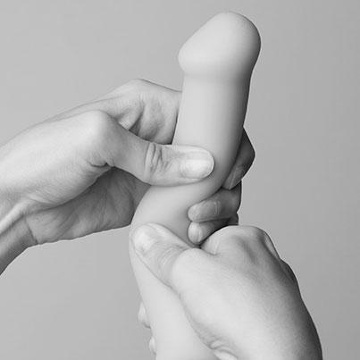 Dildo mit doppelter Dichte Bendable färben Schwarz