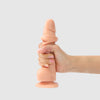 Realistischer Sliding Skin Dildo färben Vanille