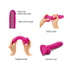 Realistischer Sliding Skin Dildo färben Fuchsienrot
