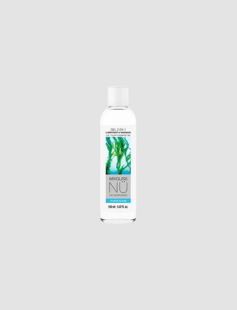 Mixgliss Nude 2-in-1 lubricant and massage gel Strap-on-Me algae 150ml for smooth and soothing use