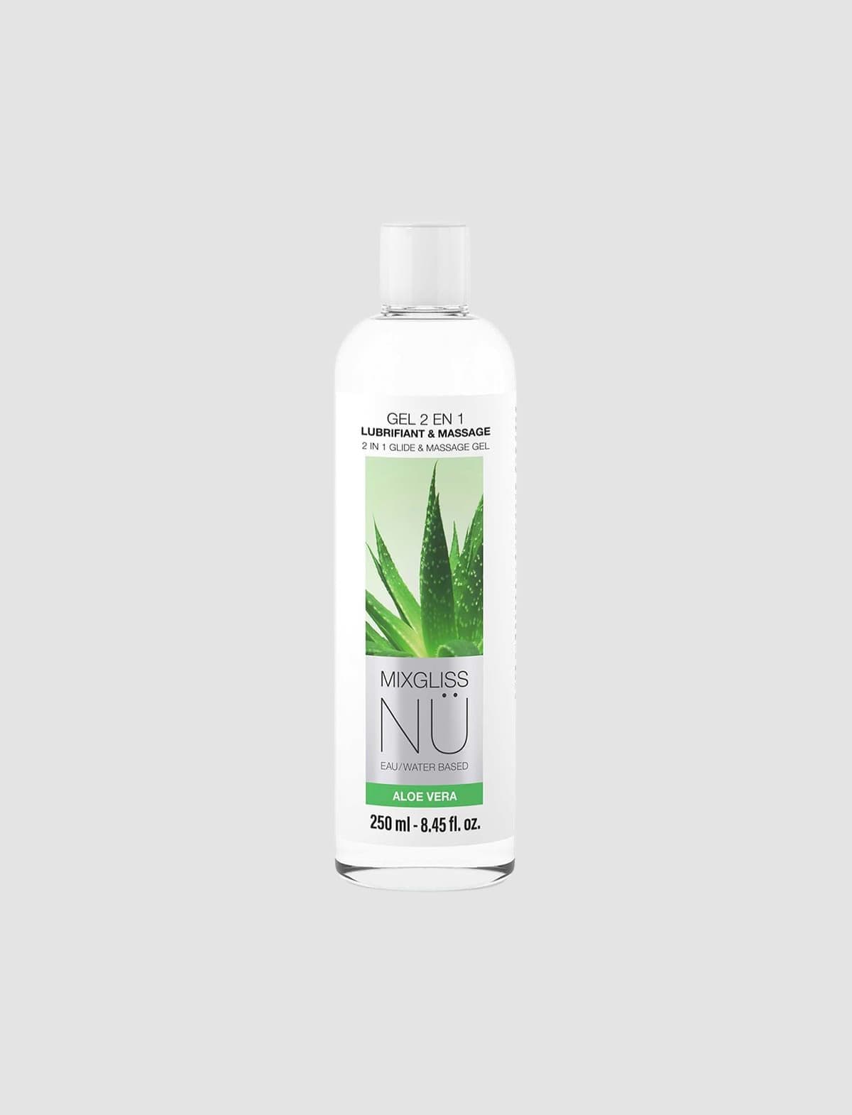 Mixgliss Nude 2-in-1 lubricant and massage gel Strap-on-Me aloe vera 250ml for smooth and soothing use