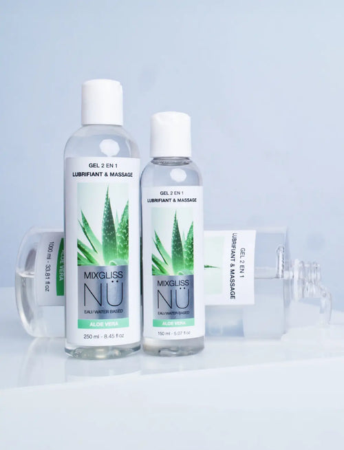 Mixgliss Nude 2-in-1 lubricant and massage gel Strap-on-Me aloe vera 150ml for smooth and soothing use