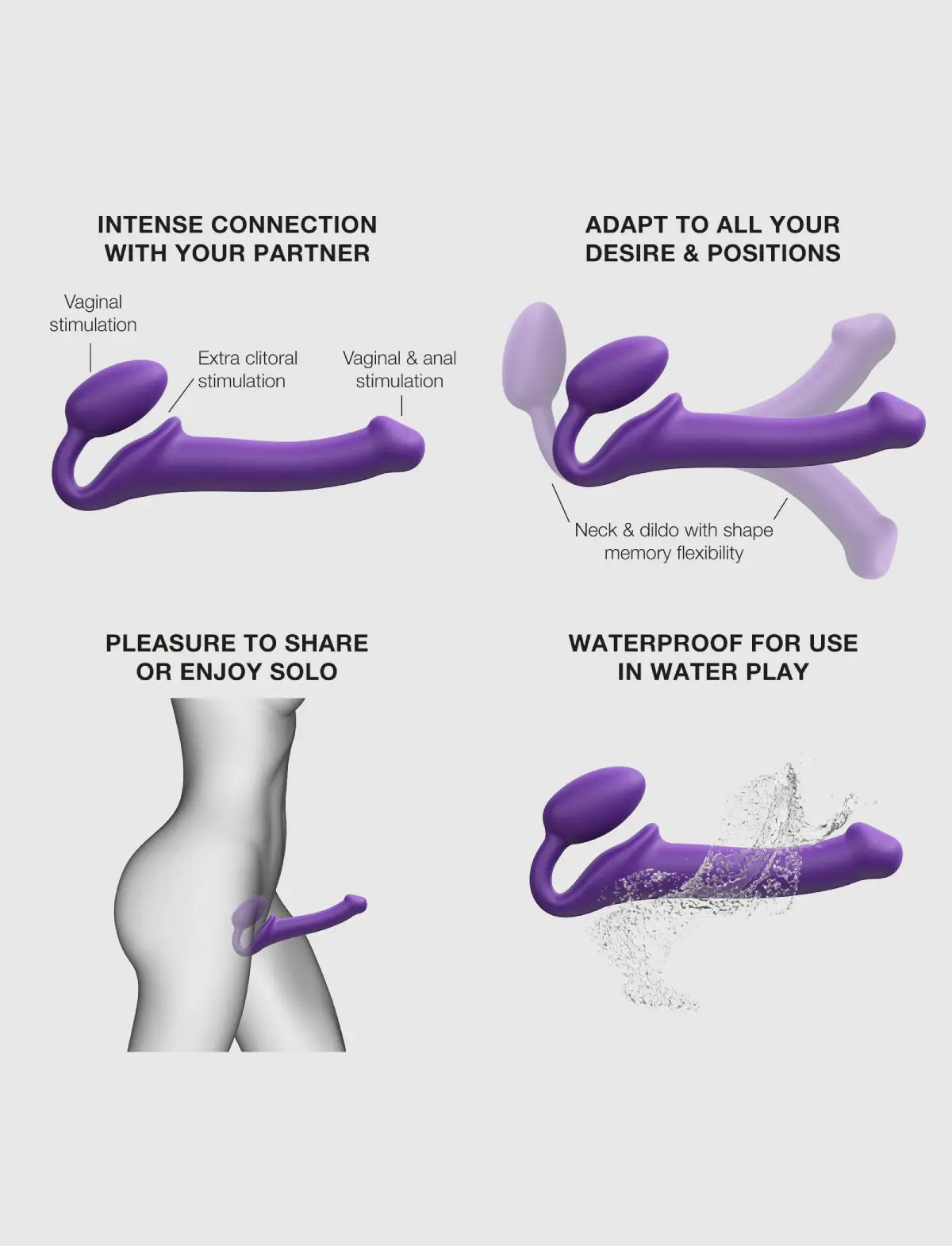Classic Strap-on-Me strap-on new version in lila with ergonomic design for comfortable and secure wear