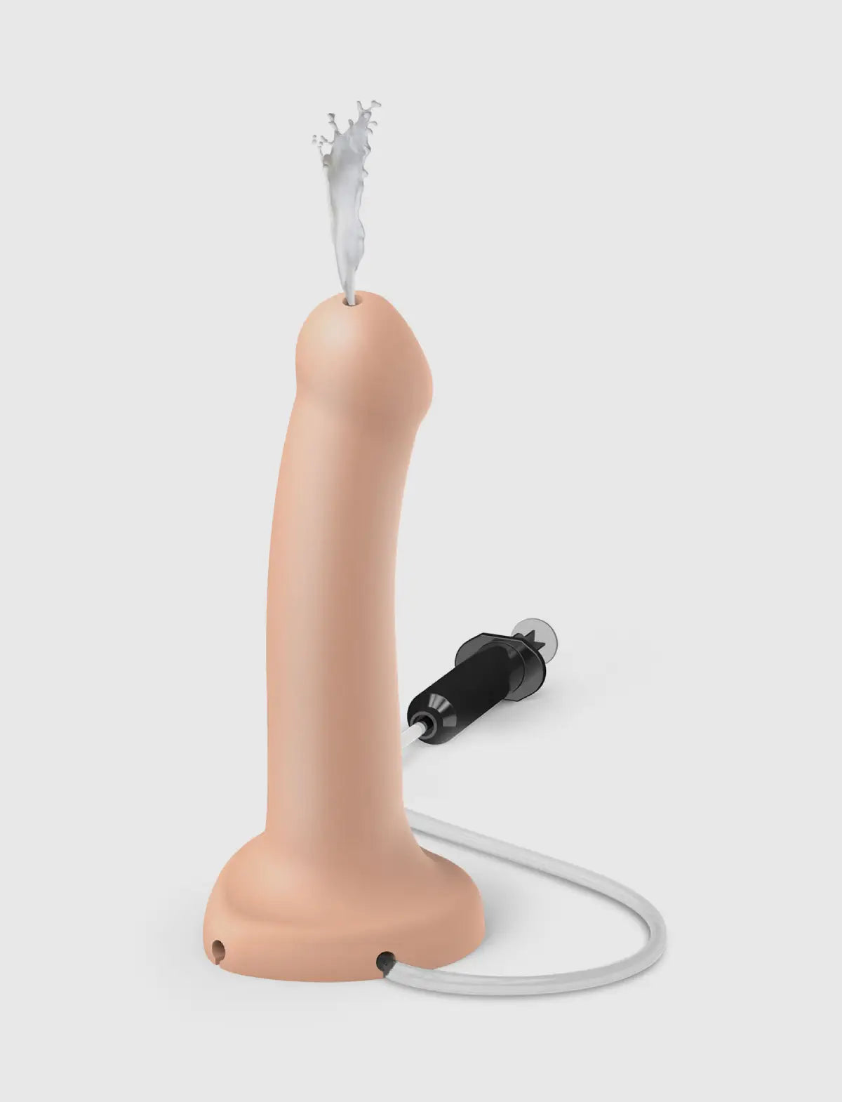 Ejaculating dildo Strap-on-Me in vanilla with lifelike texture and ergonomic design for a realistic and comfortable use