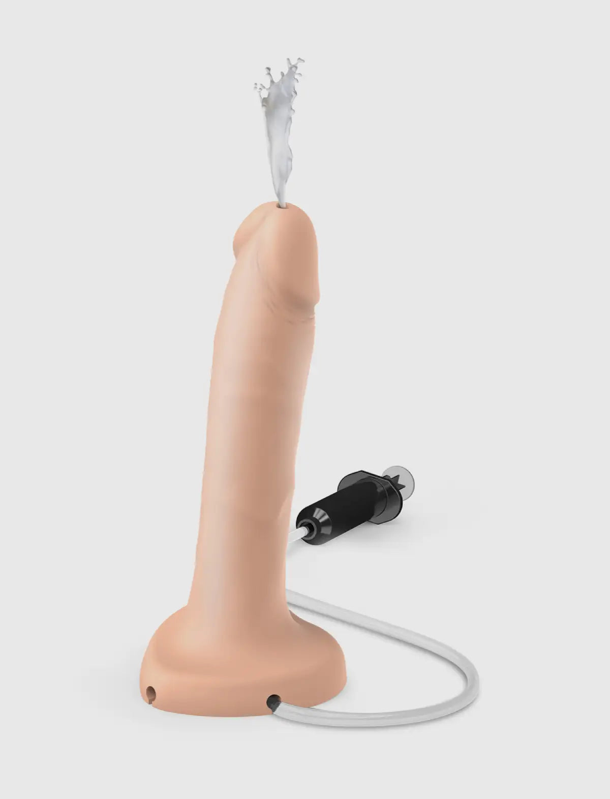 Realistic ejaculating dildo Strap-on-Me in vanilla with lifelike texture and ergonomic design for a realistic and comfortable use