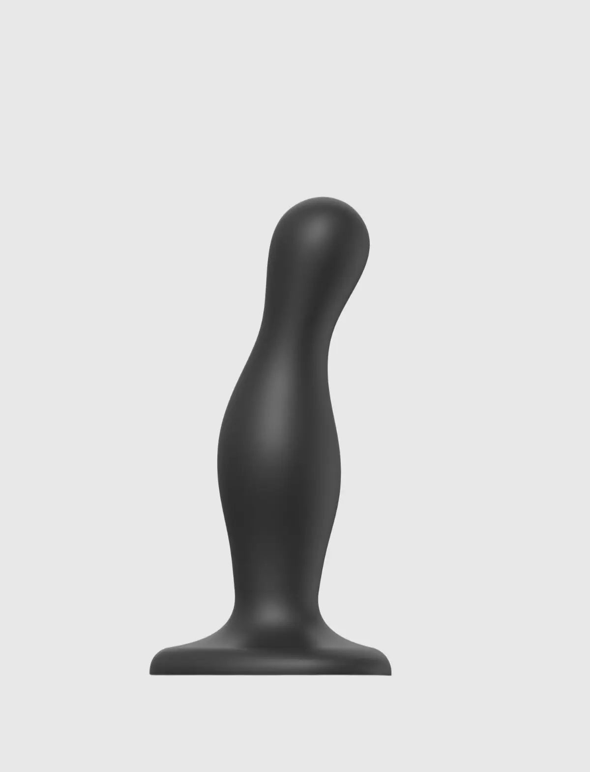 Hybrid dildo collection Strap-on-Me curvy anal plug in black with ergonomic design for comfortable and gradual use