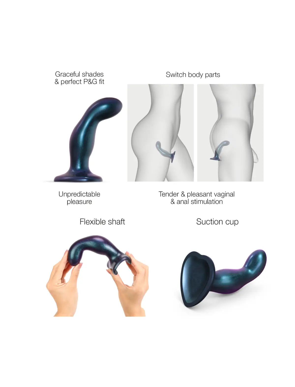 Hybrid dildo collection Strap-on-Me Snaky anal plug dildo with flexible, ergonomic design for comfortable and versatile use