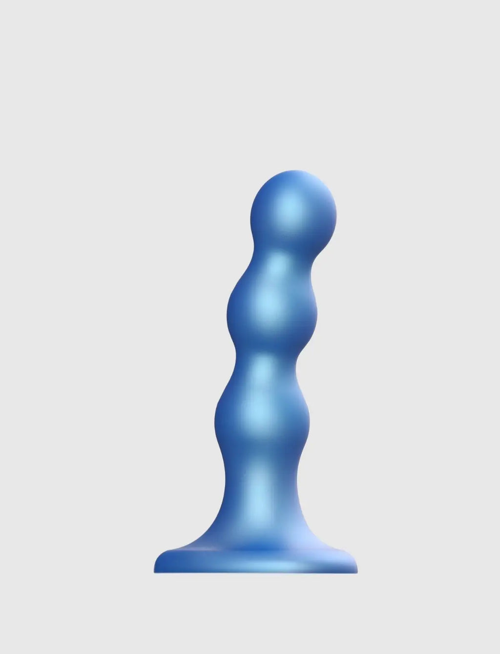 Hybrid dildo collection Strap-on-Me plug balls in blue with ergonomic design for comfortable use and gradual stimulation