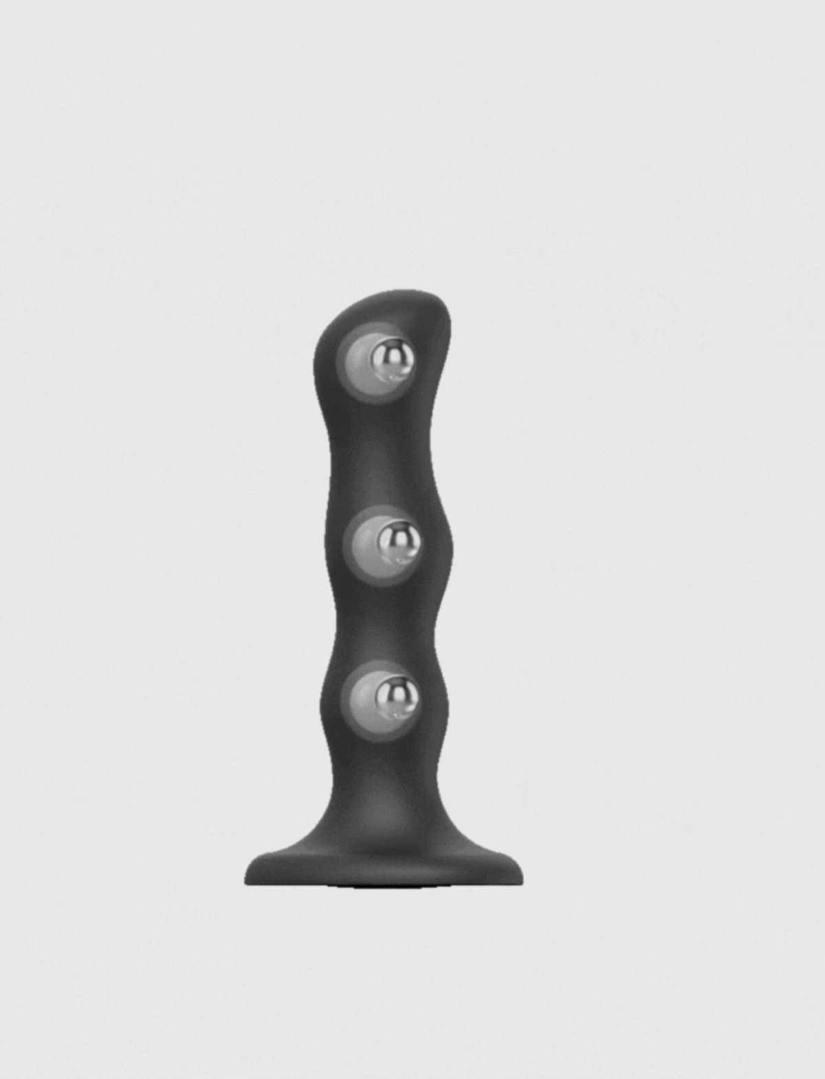 Hybrid dildo collection Strap-on-Me Geisha balls in black with ergonomic design for comfortable use and pelvic floor training