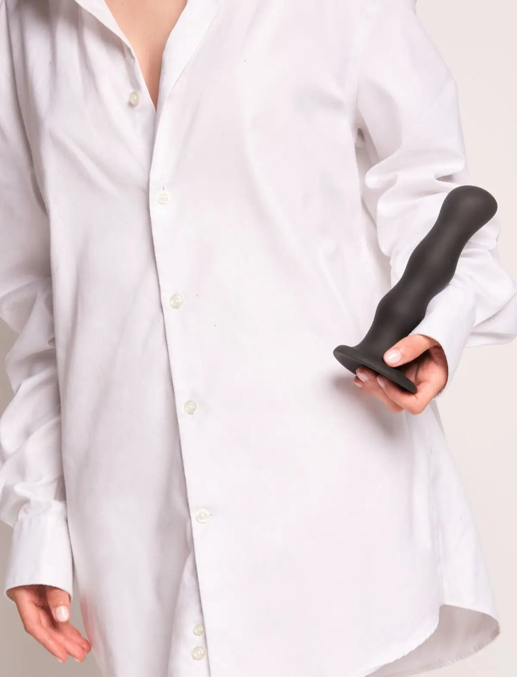 Hybrid dildo collection Strap-on-Me Geisha balls in black with ergonomic design for comfortable use and pelvic floor training