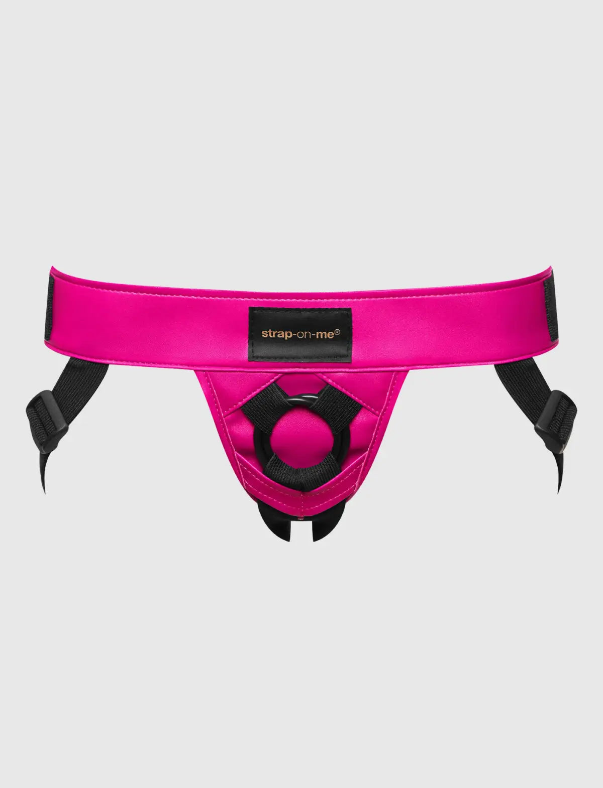 Faux leather harness Strap-on-Me fuchsia adjustable fit stylish design