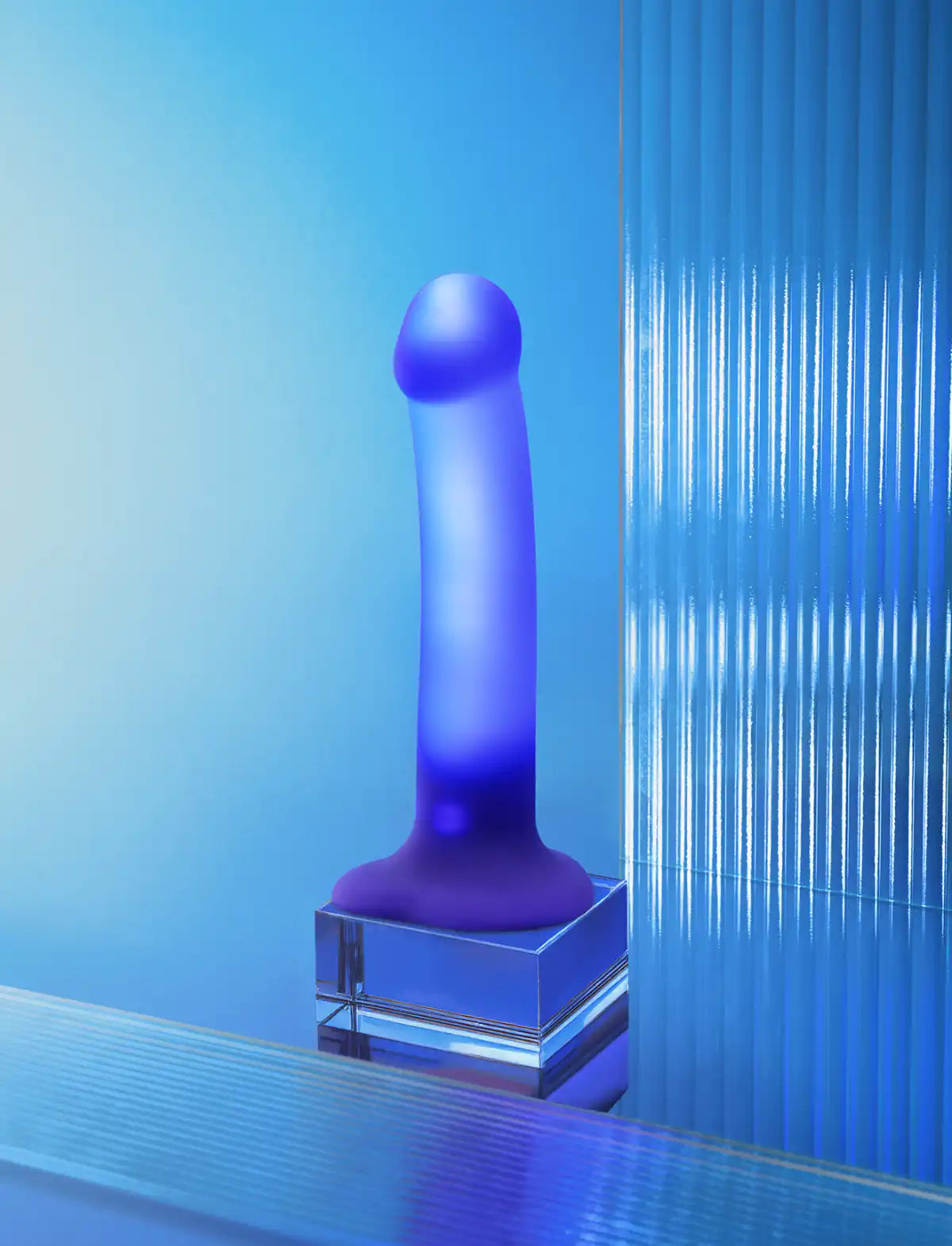 Glow LED semi-realistic Strap-on-Me dildo with luminous design and lifelike texture for enhanced visual and sensory experience