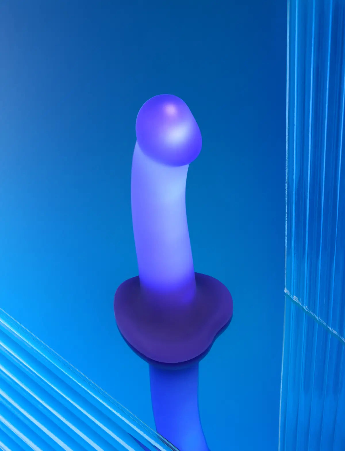 Glow LED semi-realistic Strap-on-Me dildo with luminous design and lifelike texture for enhanced visual and sensory experience