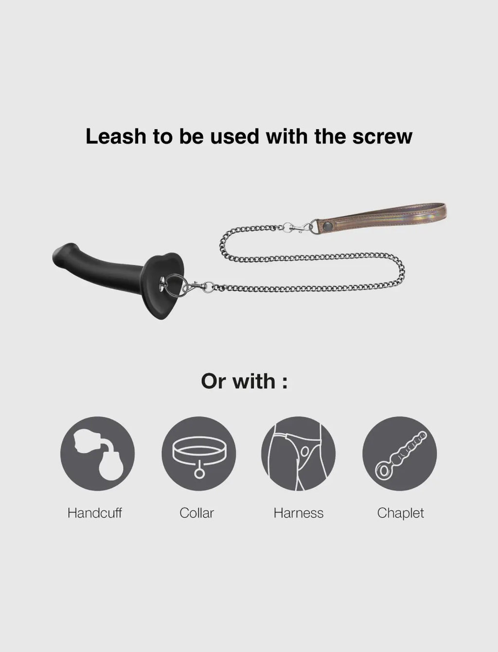Strap-on-Me leash and dildo ring kit for secure fit and versatile use