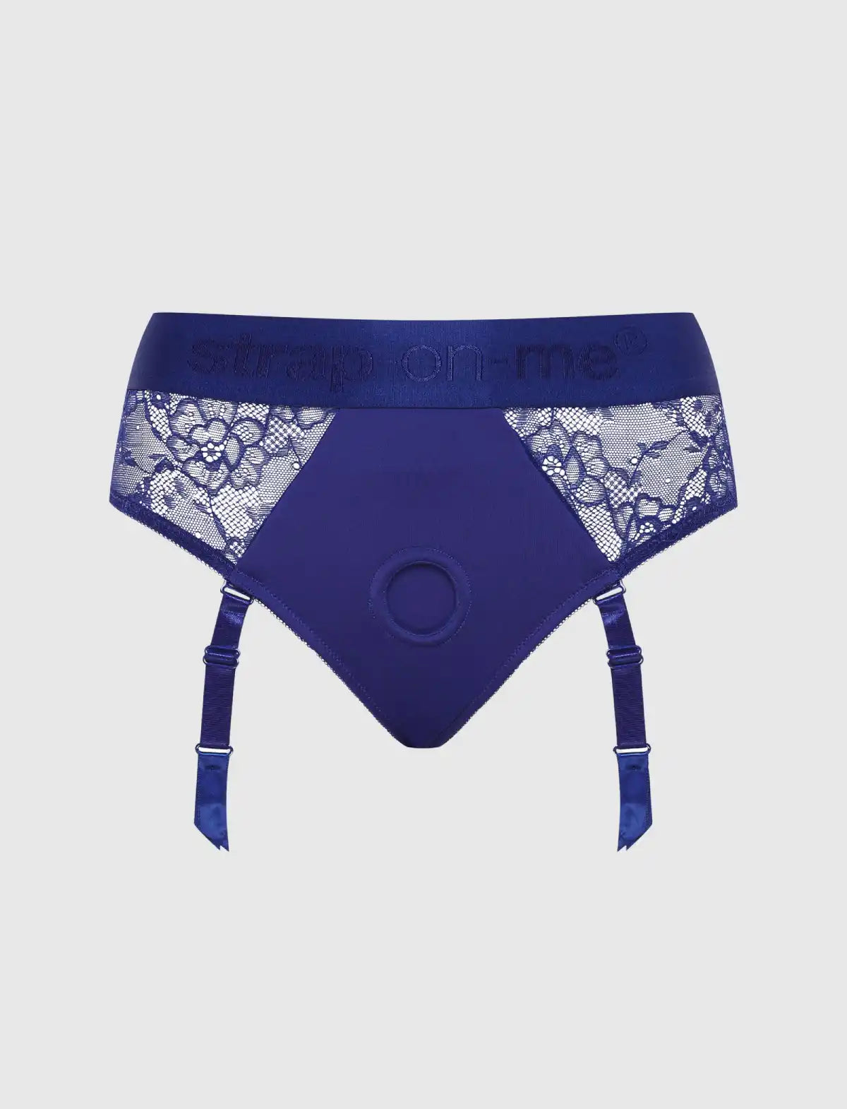 Diva lingerie harness Strap-on-Me blue adjustable fit elegant design