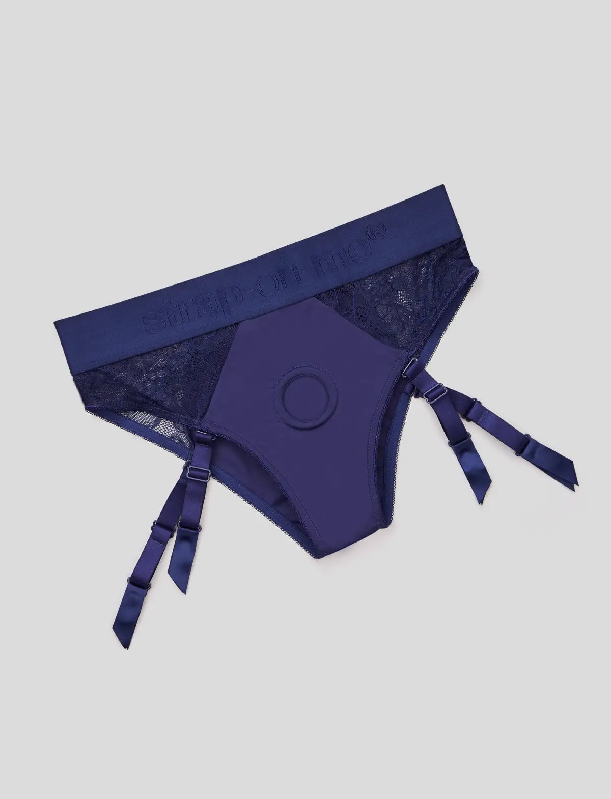 Diva lingerie harness Strap-on-Me blue adjustable fit elegant design