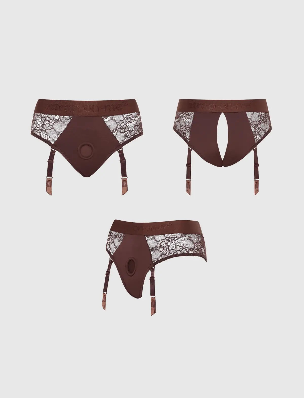 Diva lingerie harness Strap-on-Me chocolate adjustable fit elegant design