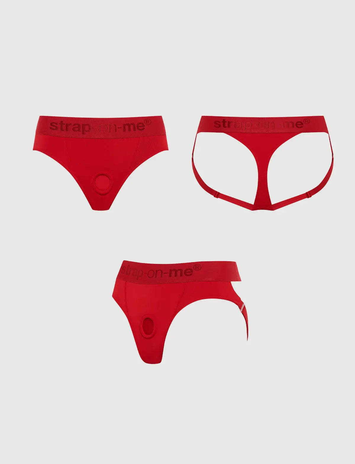 Heroine lingerie harness Strap-on-Me red adjustable fit bold elegant design