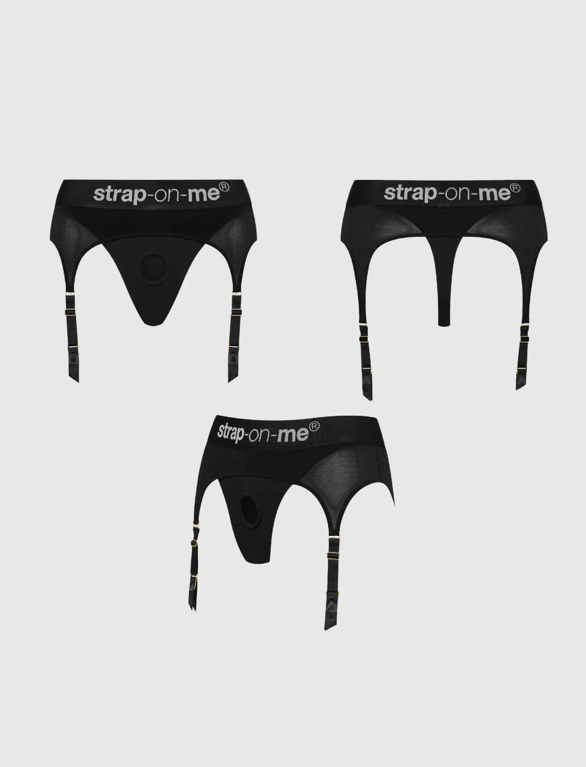 Rebel lingerie harness Strap-on-Me black adjustable fit edgy stylish design