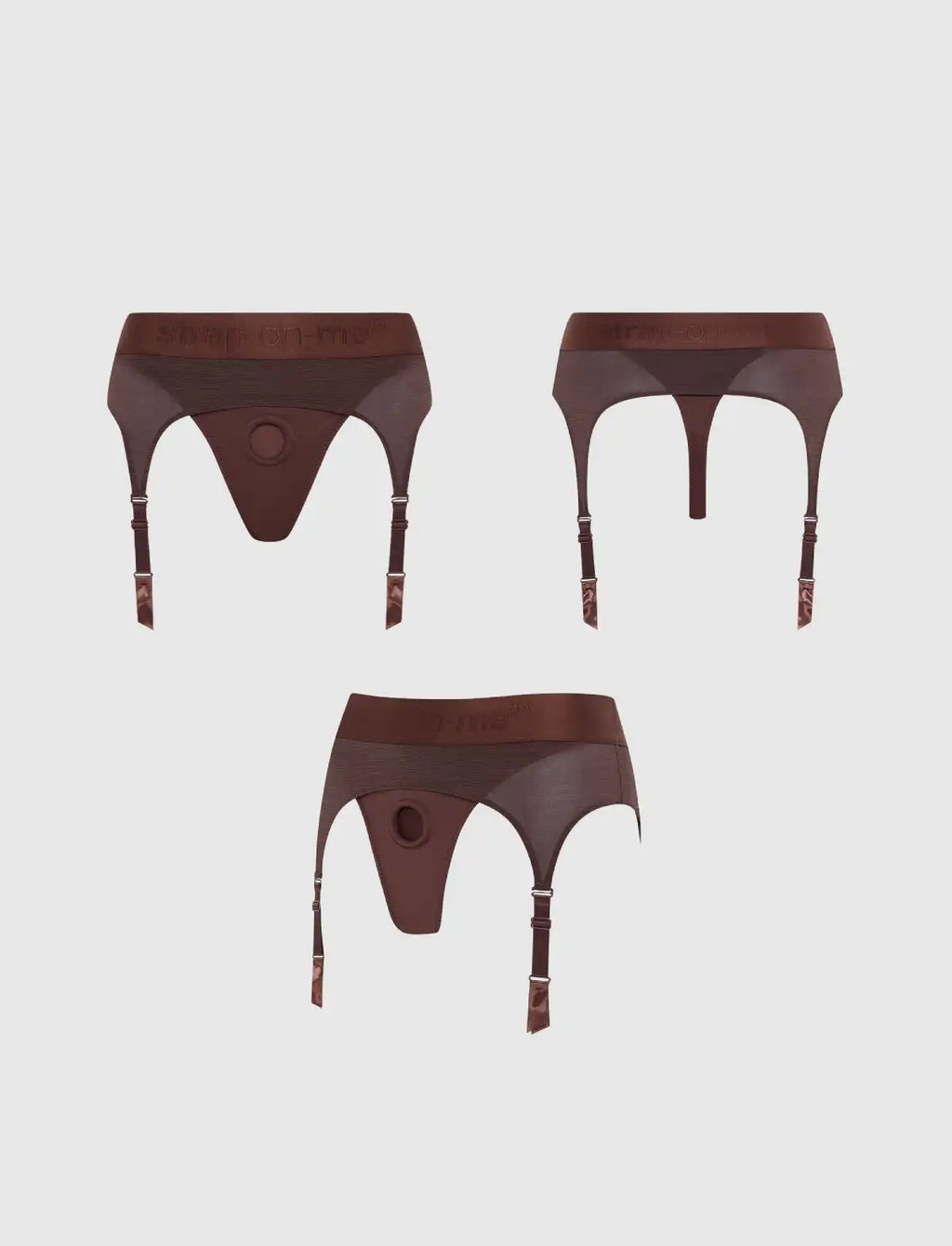 Rebel lingerie harness Strap-on-Me chocolate adjustable fit edgy stylish design