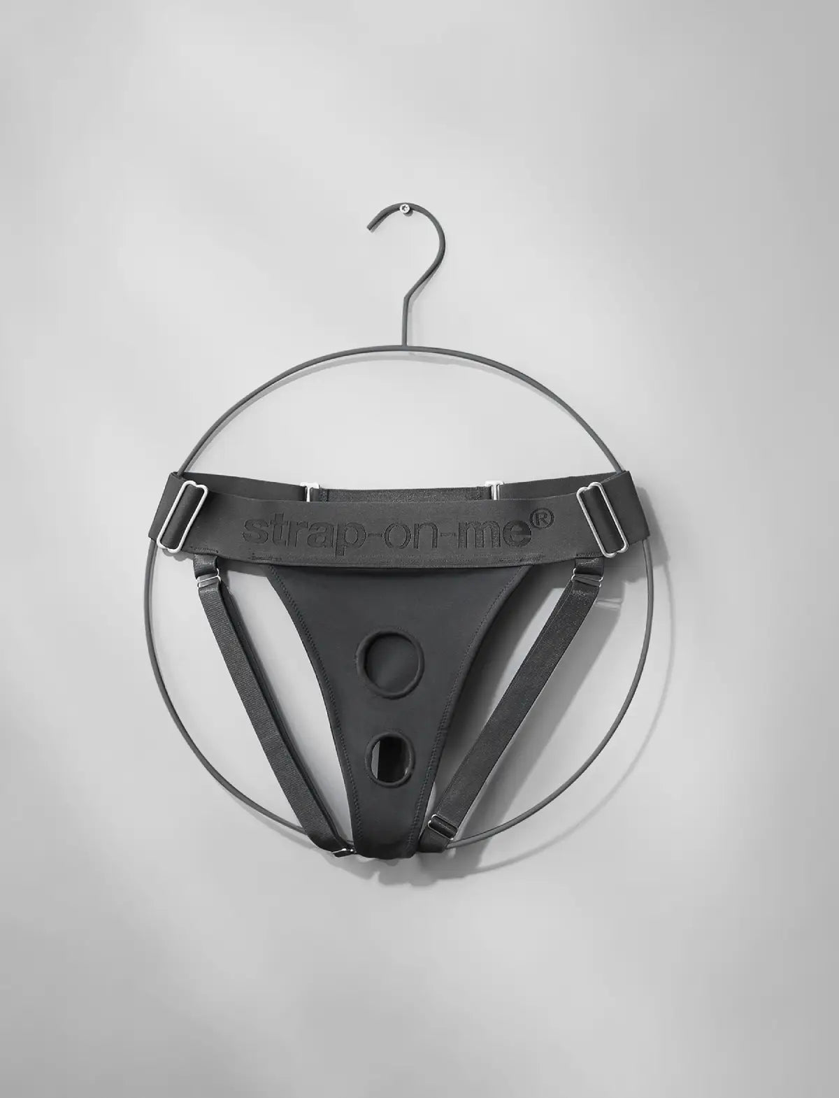 Unique lingerie harness Strap-on-Me grey adjustable fit minimalist design