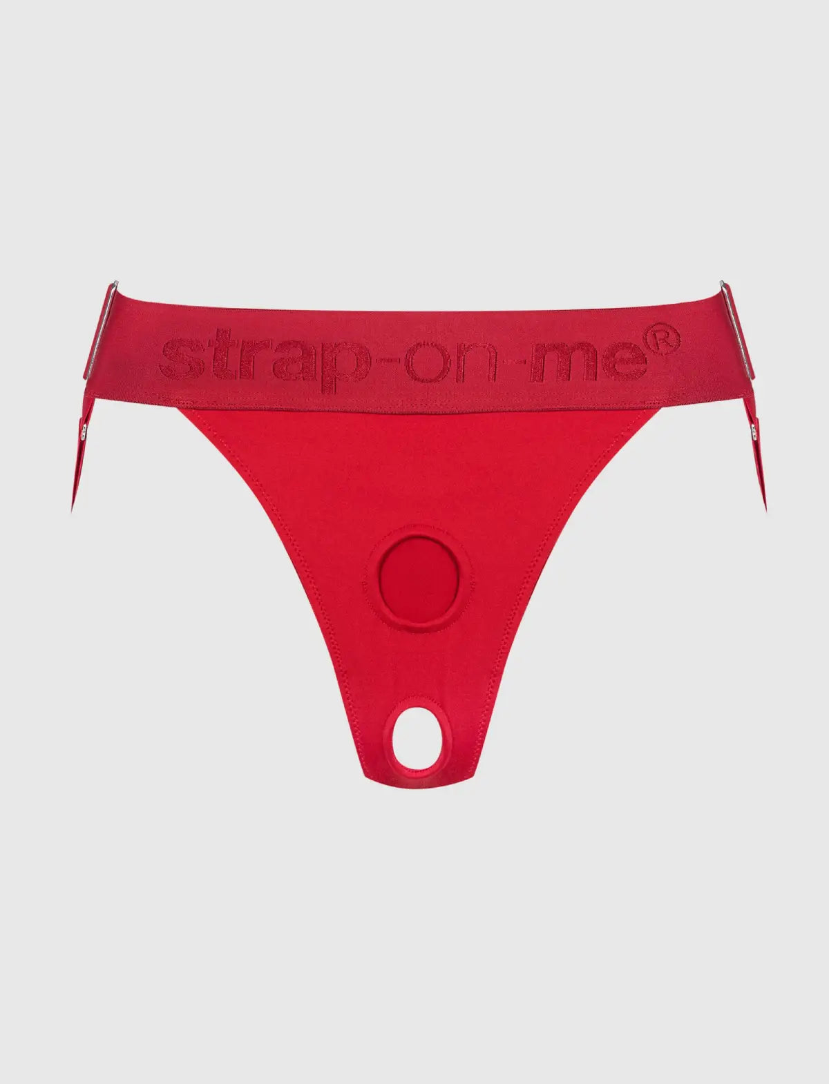 Unique lingerie harness Strap-on-Me red adjustable fit minimalist design