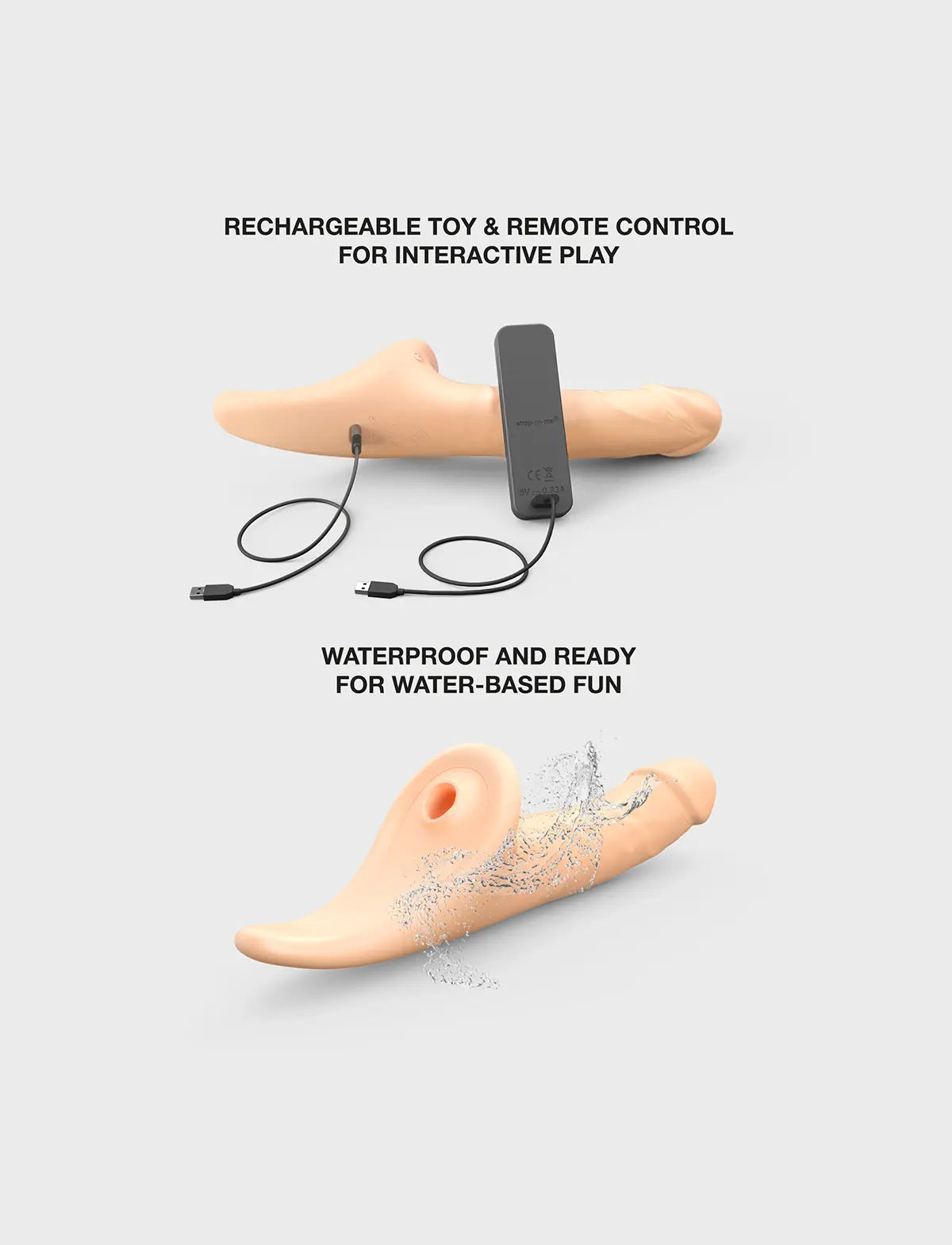 Multi-orgasm realistic dildo Strap-on-Me in vanilla with lifelike texture and ergonomic design for versatile and comfortable use