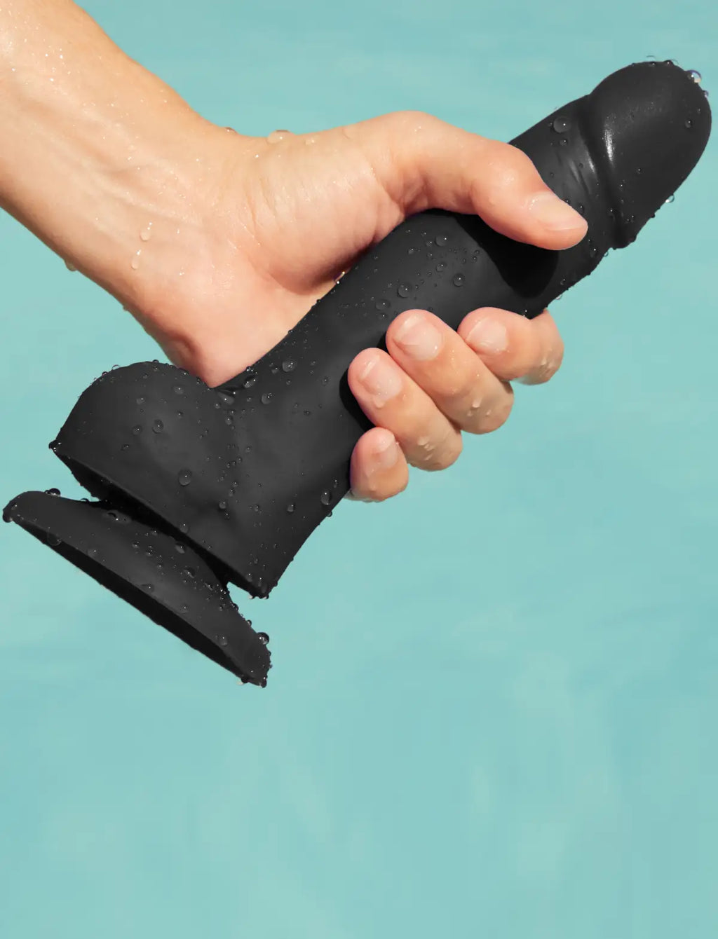 Realistic dildo Strap-on-Me in black with lifelike texture and natural finish for a realistic and comfortable feel