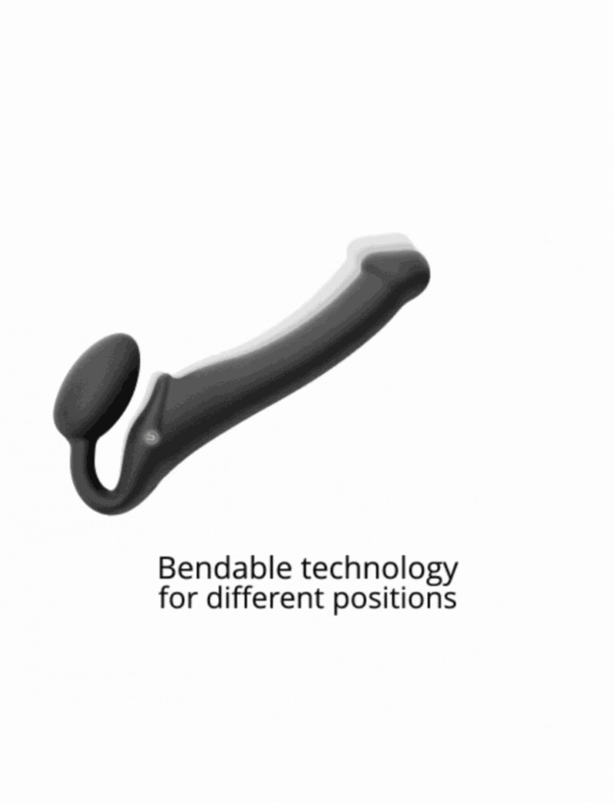 Rechargeable remote-controlled vibrating Strap-on-Me with 3 motors in black, designed for powerful performance and customizable vibration modes