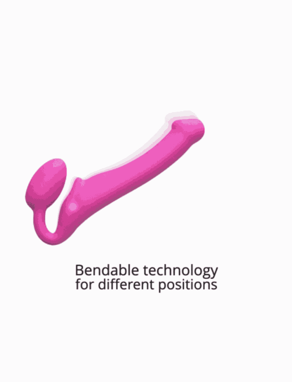 Rechargeable remote-controlled vibrating Strap-on-Me with 3 motors in fuchsia, designed for powerful performance and customizable vibration modes