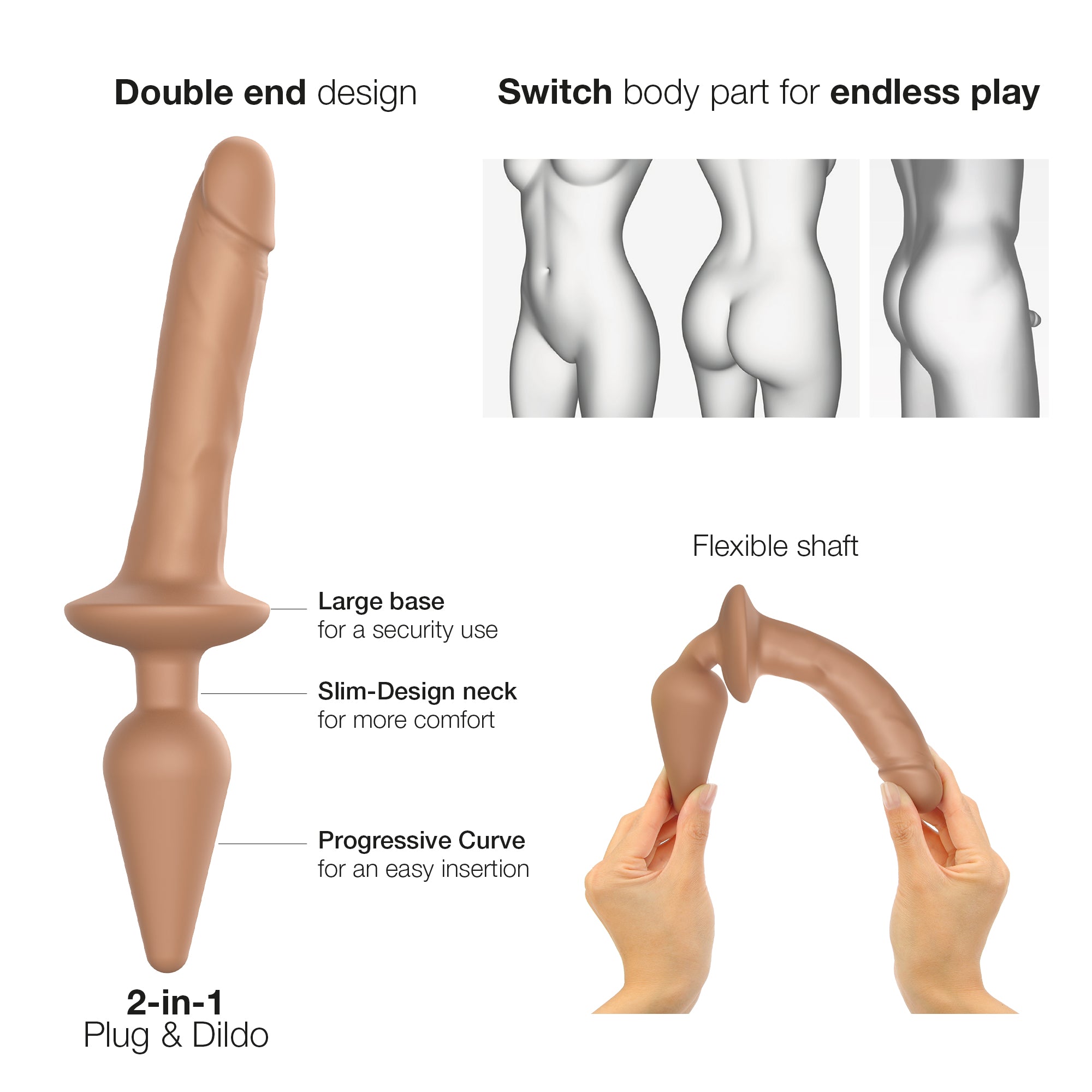 Realistischer Switch Plug-In Dildo