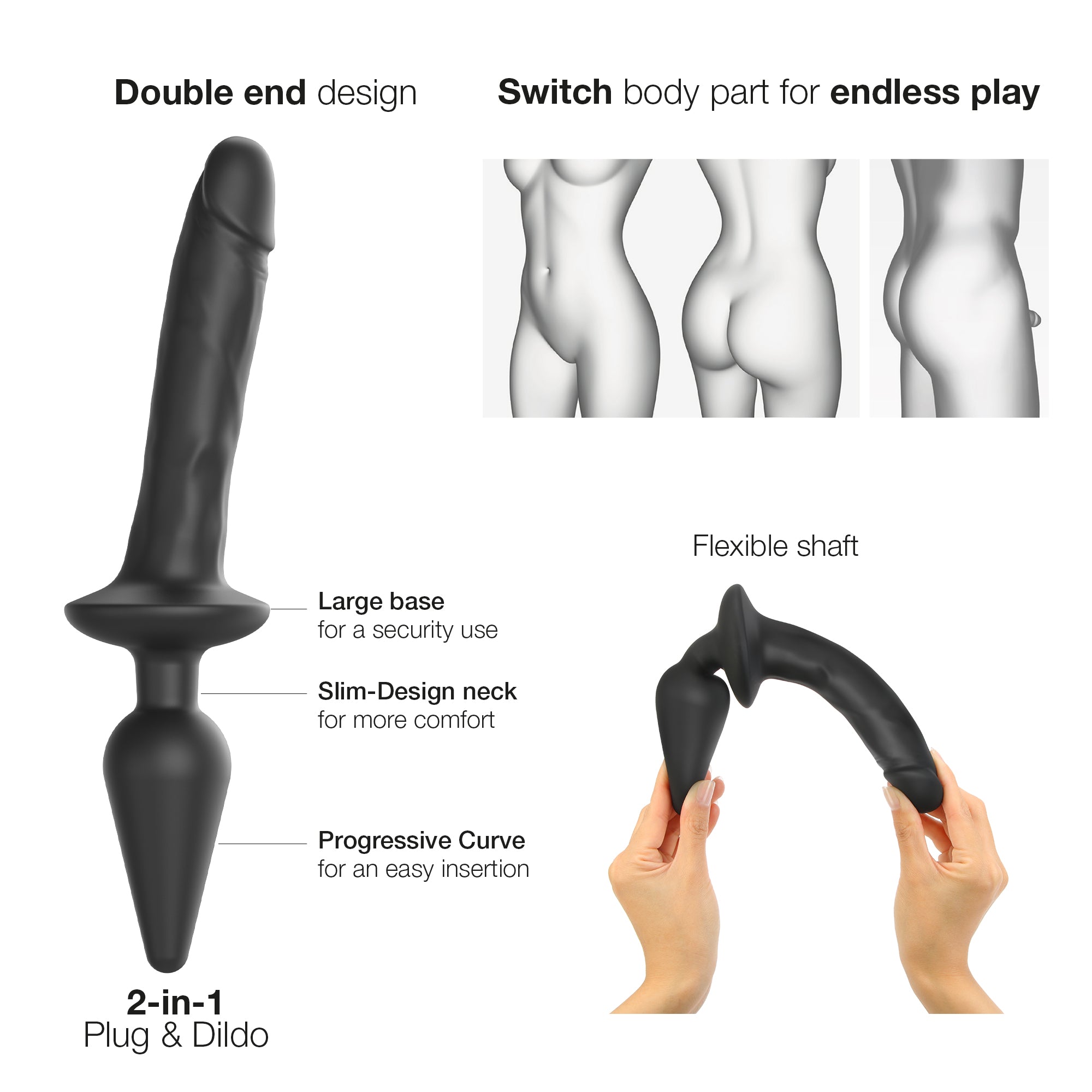 Realistischer Switch Plug-In Dildo